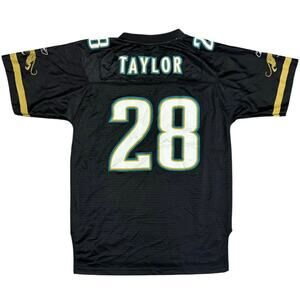 Vintage Y2K Reebok On Field Fred Taylor Jaguars #28 Black Jersey Youth XL